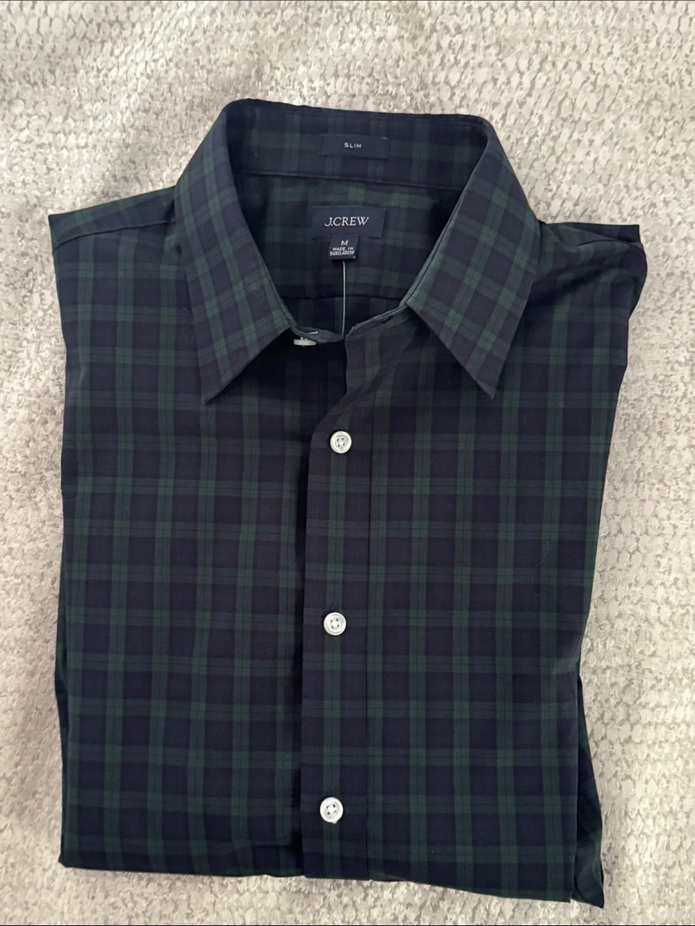 J. Crew Men's Plaid Slim Bowery Oxford Shirt in Medium